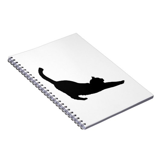 黒猫のシルエットの伸張 ノートブック (右側)