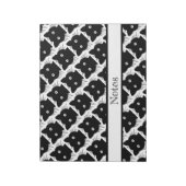 黒猫のシルエットヴィンテージイラストレーション ノートパッド (回転)