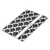 黒猫のシルエットヴィンテージイラストレーション ノートパッド (アングル)