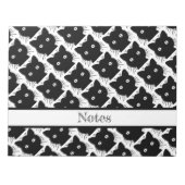 黒猫のシルエットヴィンテージイラストレーション ノートパッド (正面)