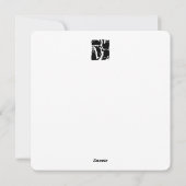 黒猫のシルエット - かわいいネコのデザイン シーズンカード (裏面)