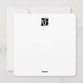 黒猫のシルエット - かわいいネコのデザイン シーズンカード (裏面)