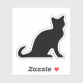 黒猫のシルエット ビニールステッカー シール (シート)