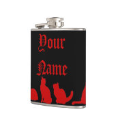 黒猫のシルエット フラスク (左)