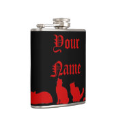 黒猫のシルエット フラスク (右)