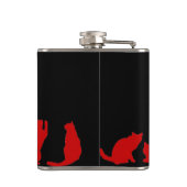 黒猫のシルエット フラスク (裏面)