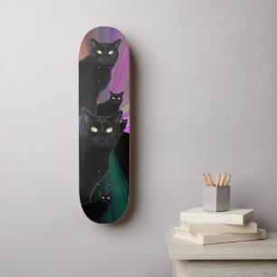 黒猫のスケートボード スケートボード