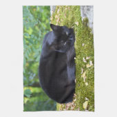 黒猫のスーティー キッチンタオル (縦)