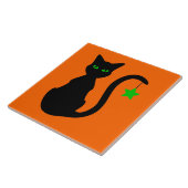 黒猫のセラミックタイル タイル (側面)