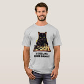 黒猫のチェス・マスター Tシャツ (正面フル)