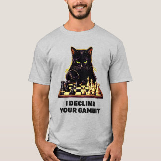 黒猫のチェス・マスター Tシャツ