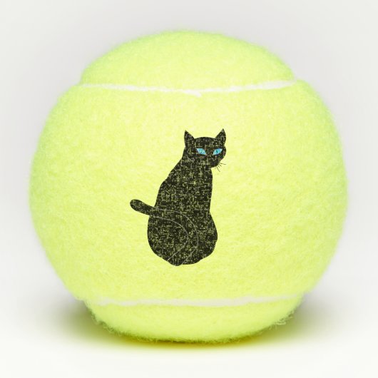 黒猫のテニスボール テニスボール (正面)