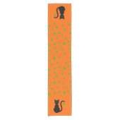 黒猫のテーブルのランナー ショートテーブルランナー (正面)