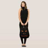黒猫のトートバックのハロウィンのトリック・オア・トリートのバッグ トートバッグ (正面(モデル))