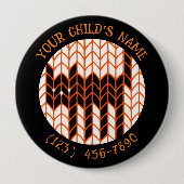 黒猫のニット Child ID Button III 缶バッジ (正面)