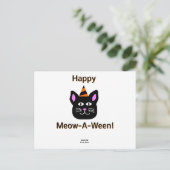黒猫のニャーニャーとはがき ポストカード (スタンド正面)