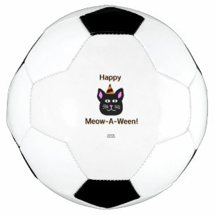 黒猫のニャーニャーとサッカーボール サッカーボール