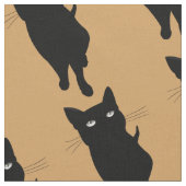 黒猫のネコ科のゴシック様式子猫 ファブリック (クローズアップ)