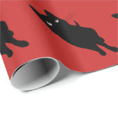 黒猫のネコ科のゴシック様式子猫 ラッピングペーパー (ロールコーナー)