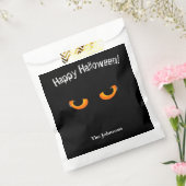 黒猫のハロウィンお菓子袋 フェイバーバッグ (封をした状態)