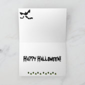 黒猫のハロウィンのカボチャ挨拶状 カード (内部)