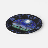 黒猫のハロウィンの紙皿 ペーパープレート (アングル)