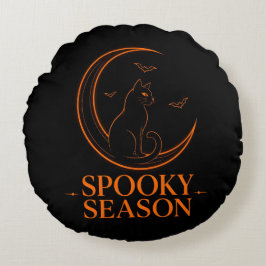 黒猫のハロウィンまんまるクッション ラウンドクッション