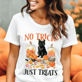 黒猫のハロウィンを扱うトリックはないヴィンテージ トライブレンドＴシャツ