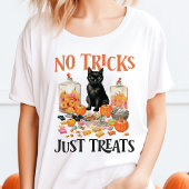 黒猫のハロウィンを扱うトリックはないヴィンテージ トライブレンドＴシャツ