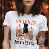 黒猫のハロウィンを扱うトリックはないヴィンテージ トライブレンドＴシャツ