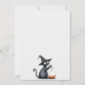 黒猫のハロウィンパーティー招待状 招待状 (裏面)