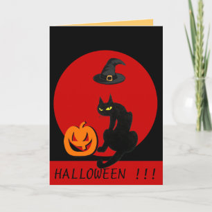 黒猫のハロウィンパーティー カード