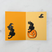 黒猫のハロウィンパーティー カード (内部)