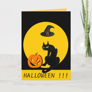 黒猫のハロウィンパーティー カード
