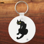 黒猫のハロウィンパーティー キーホルダー (正面)