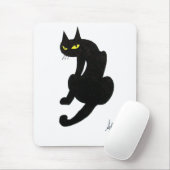 黒猫のハロウィンパーティー マウスパッド (マウス)