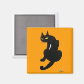 黒猫のハロウィンパーティー マグネット (正面/裏面)