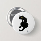 黒猫のハロウィンパーティー 缶バッジ (正面&裏面)