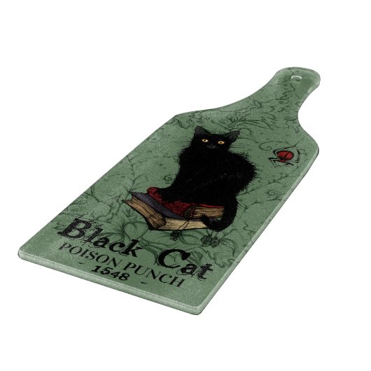 黒猫のハロウィン カッティングボード (角)