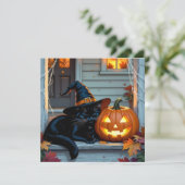 黒猫のハロウィン・パンプキン・カービング・パーティー 招待状 (スタンド正面)