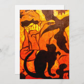 黒猫のハロウィーンの魔女 シーズンカード (正面/裏面)