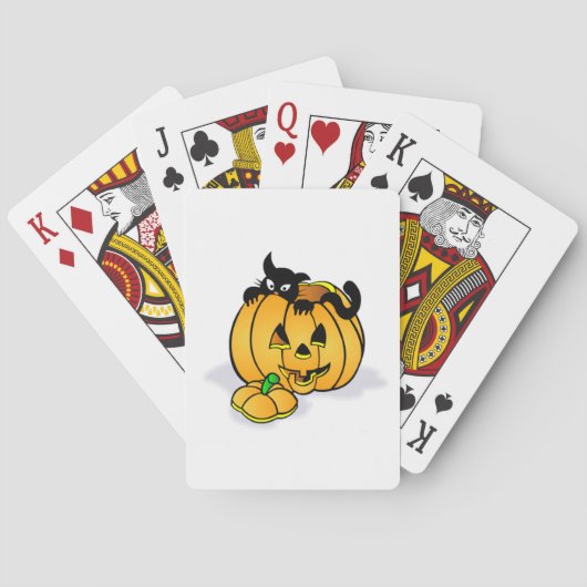 黒猫のハロウィーンカボチャ トランプ (裏面)