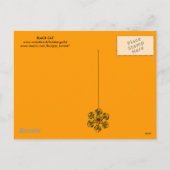 黒猫のハローウィンパーティのモノグラム シーズンポストカード (裏面)