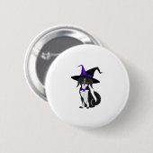 黒猫のハローウィンパーティ。シール 缶バッジ (正面&裏面)