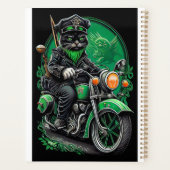 黒猫のバイク聖パトリックの日 プランナー手帳 (裏面)
