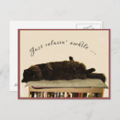 黒猫のバケーション ポストカード (正面/裏面)