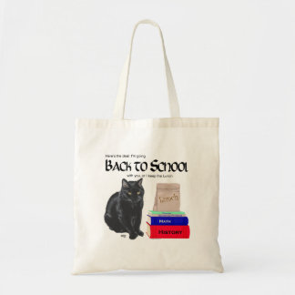 黒猫のバックトゥスクール トートバッグ