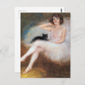 黒猫のバレリーナ、ピエールキャリア – ベルーズ ポストカード (正面/裏面)