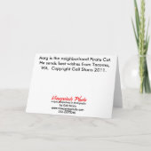 黒猫のバースデー・カード1 カード (裏面)