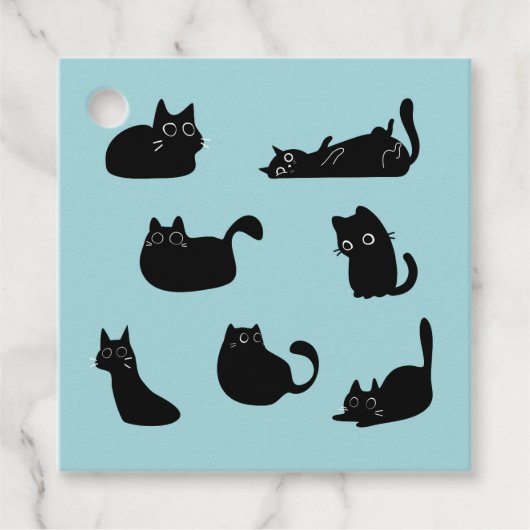 黒猫のパターン フェイバータグ (正面)